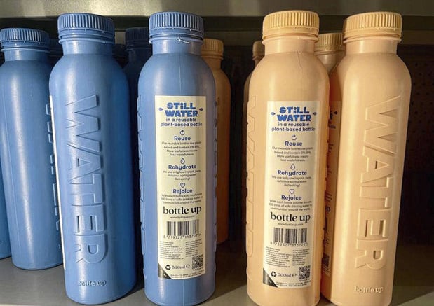 Bouteille végétale et réemployable 